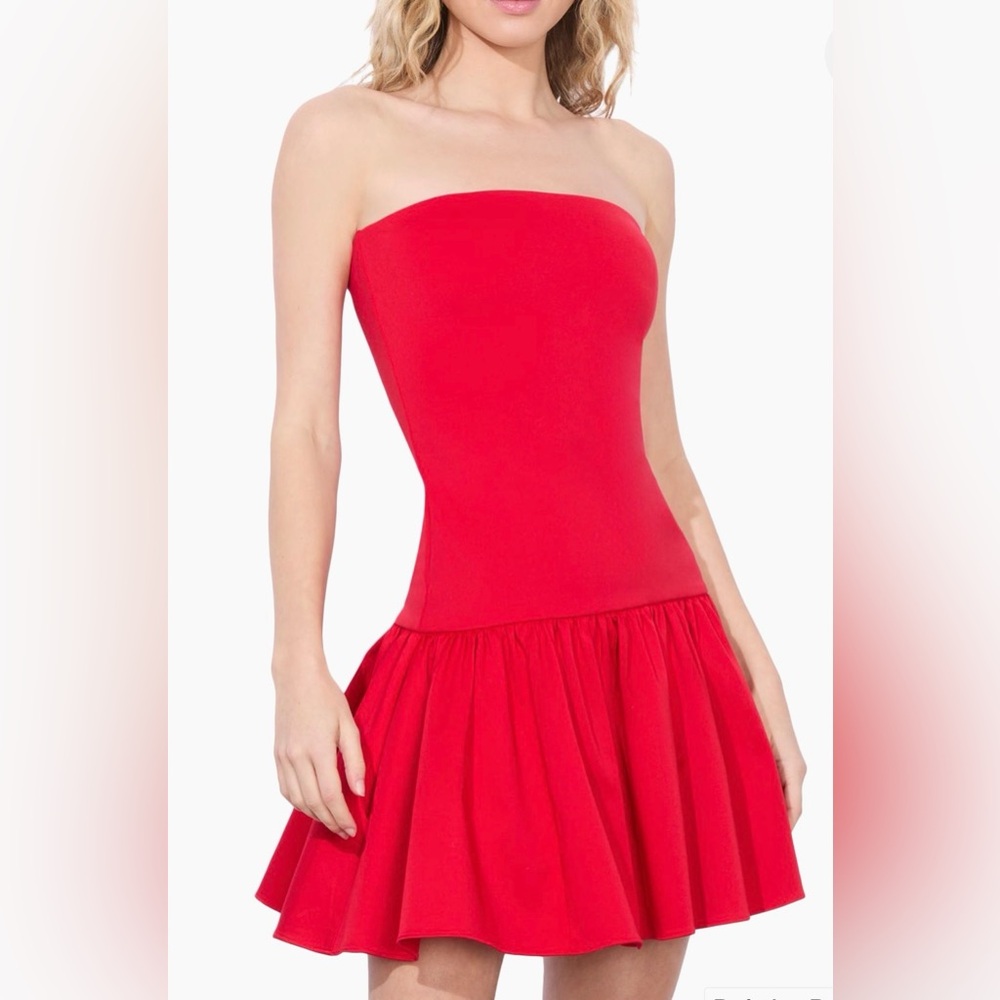 Alice + Olivia Vibrant Red Oriana Dress